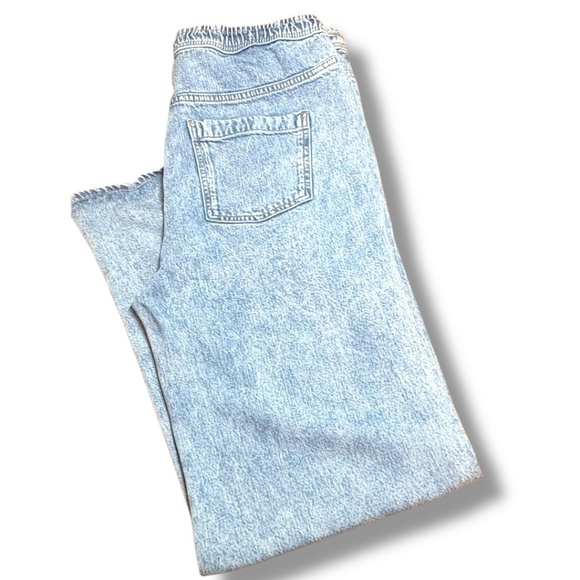 ESPRIT Light Wash High Rise Wide Leg Pull On Jeans Elasticized Waist US Sz 34 - Picture 11 of 12